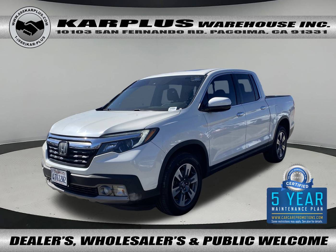2018 Honda Ridgeline RTL-E — Pickup Truck — 86,650 mi — Pacoima, CA
