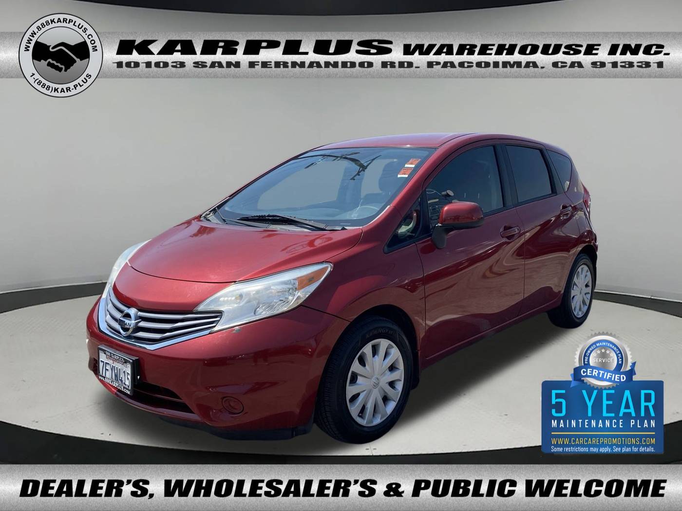 2014 Nissan Versa 1.6 S Plus — Hatchback — 93,768 mi — Pacoima, CA