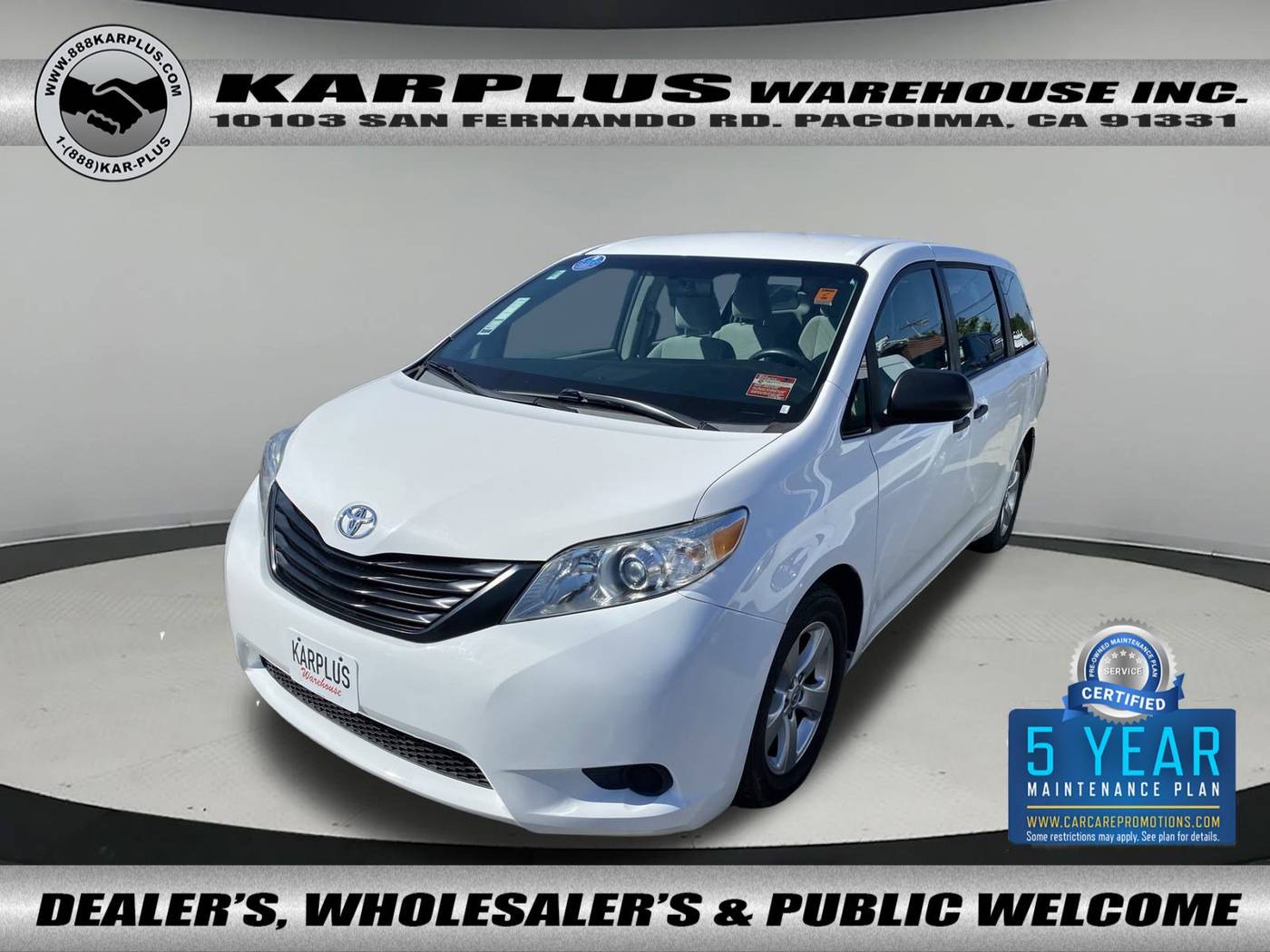 2016 Toyota Sienna L — Minivan — 92,754 mi — Pacoima, CA