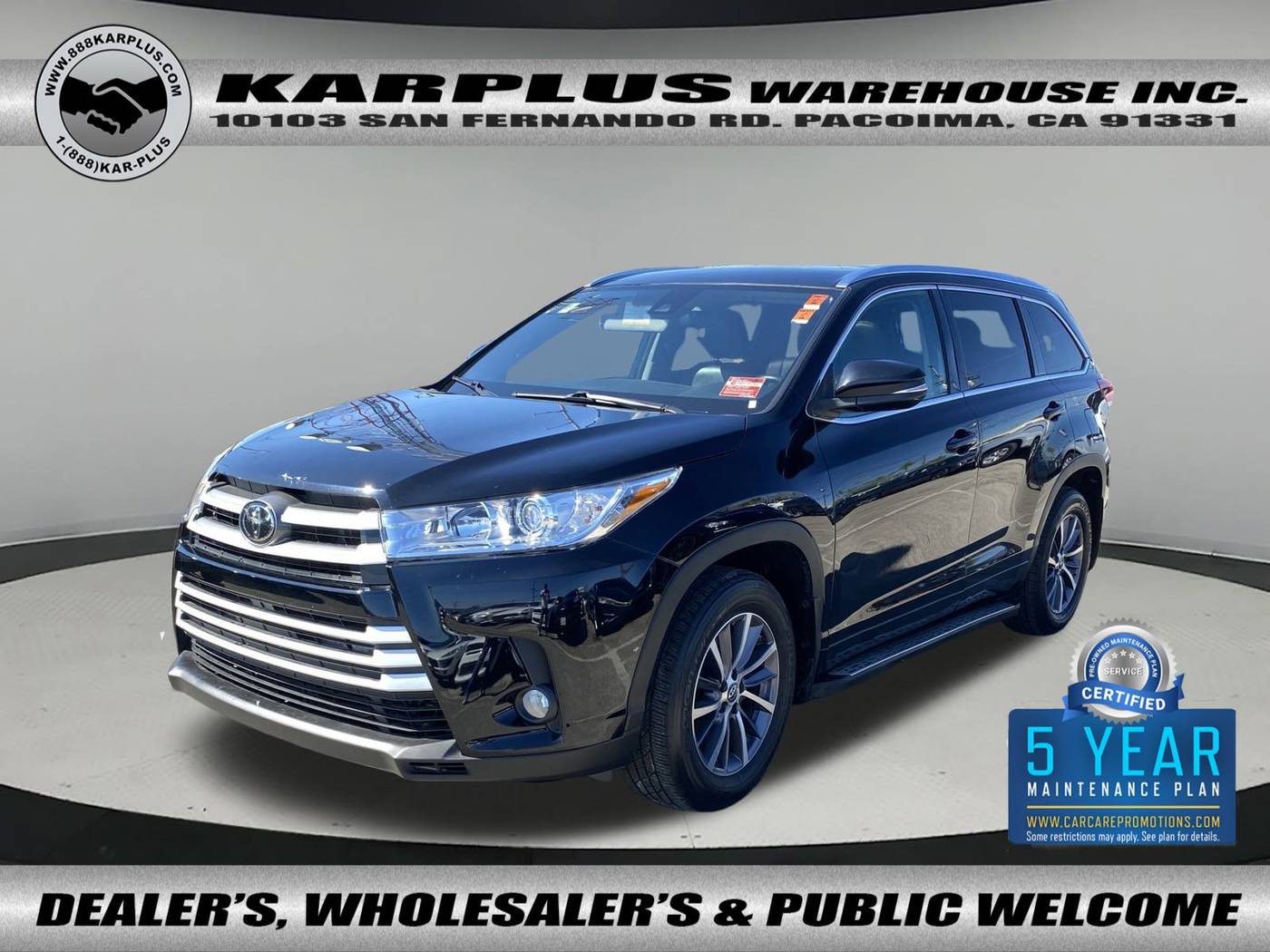 2018 Toyota Highlander XLE — SUV — 59,644 mi — Pacoima, CA