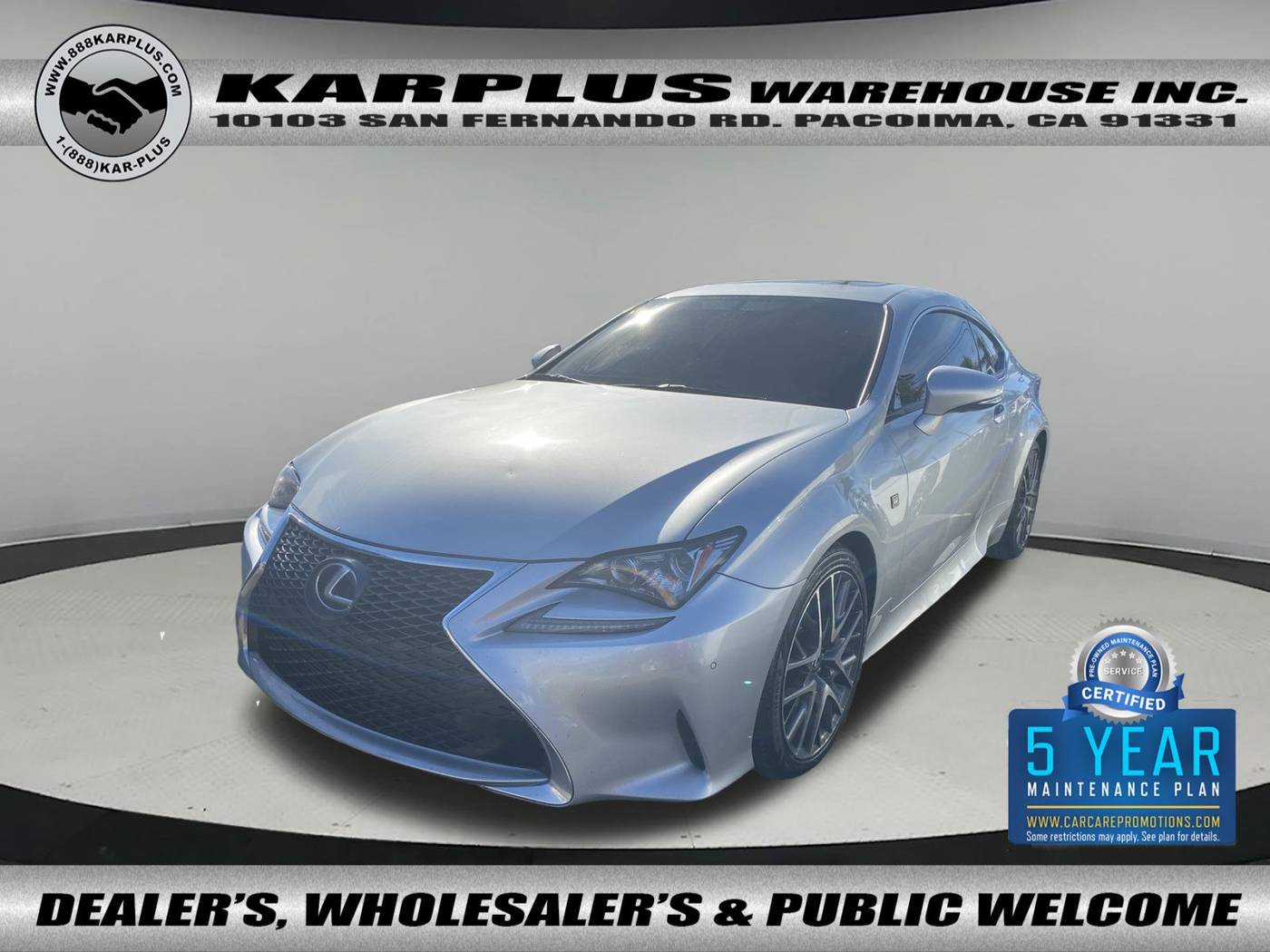 2016 Lexus RC RC 200t — Coupe — 126,158 mi — Pacoima, CA