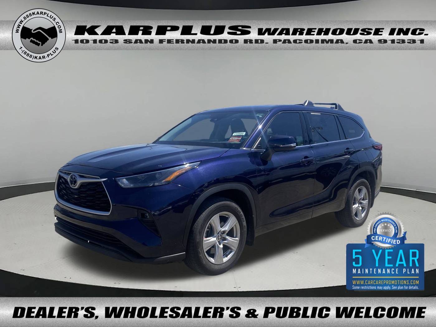 2022 Toyota Highlander LE — SUV — 109,852 mi — Pacoima, CA