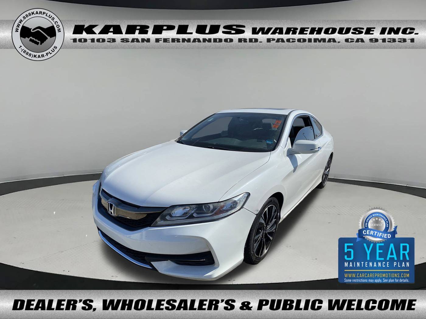 2016 Honda Accord EX — Coupe — 101,439 mi — Pacoima, CA