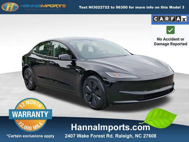2024 Tesla Model 3 Long Range — Sedan — 21,836 mi — Raleigh, NC