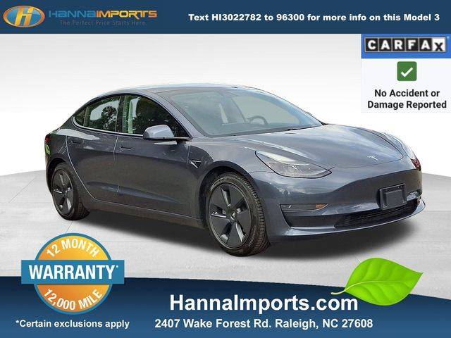 2021 Tesla Model 3 Standard Range Plus — Sedan — 41,398 mi — Raleigh, NC