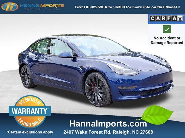 2022 Tesla Model 3 Performance — Sedan — 31,897 mi — Raleigh, NC