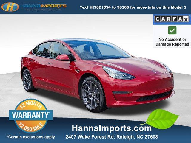 2021 Tesla Model 3 Standard Range Plus — Sedan — 53,686 mi — Raleigh, NC