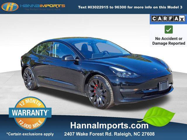 2023 Tesla Model 3 Performance — Sedan — 50,587 mi — Raleigh, NC