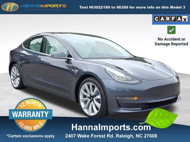 2019 Tesla Model 3 Long Range — Sedan — 72,522 mi — Raleigh, NC