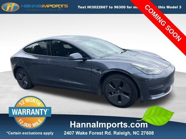 2022 Tesla Model 3 Standard Range Plus — Sedan — 92,638 mi — Raleigh, NC