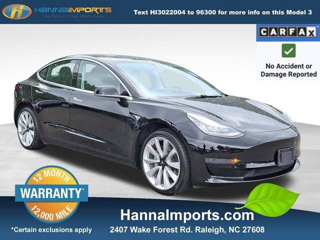 2020 Tesla Model 3 Standard Range — Sedan — 62,147 mi — Raleigh, NC