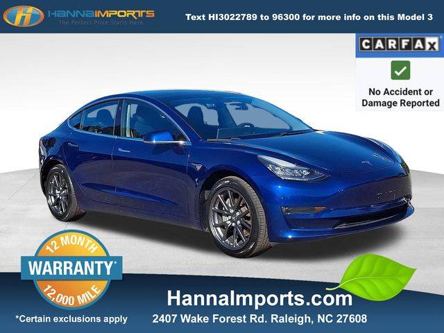 2020 Tesla Model 3 Long Range — Sedan — 69,658 mi — Raleigh, NC