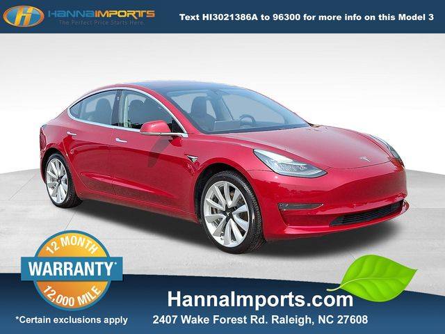 2018 Tesla Model 3 Mid Range — Sedan — 74,087 mi — Raleigh, NC