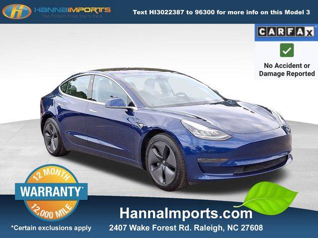 2019 Tesla Model 3 Standard Range Plus — Sedan — 63,184 mi — Raleigh, NC