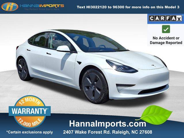 2021 Tesla Model 3 Standard Range Plus — Sedan — 43,128 mi — Raleigh, NC
