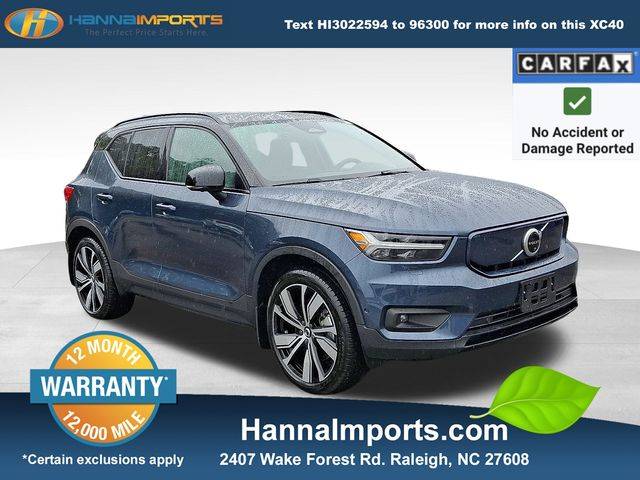2022 Volvo XC40 Recharge Ultimate — SUV — 14,508 mi — Raleigh, NC
