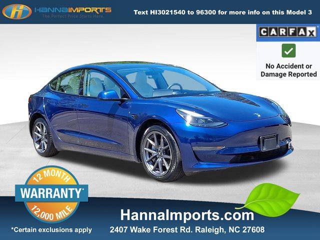 2021 Tesla Model 3 Standard Range Plus — Sedan — 52,075 mi — Raleigh, NC