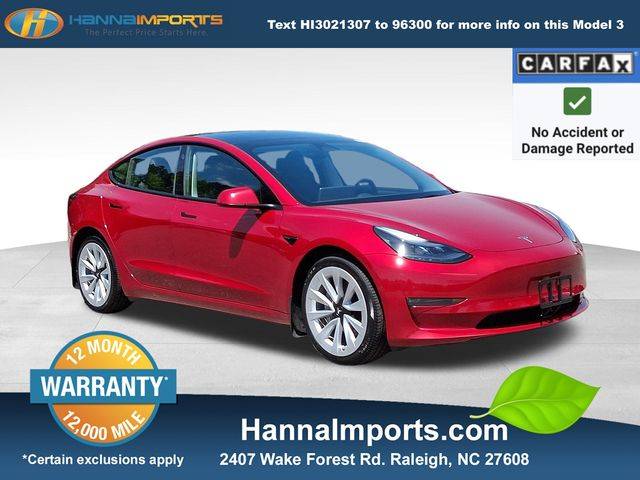 2022 Tesla Model 3 Long Range — Sedan — 21,270 mi — Raleigh, NC