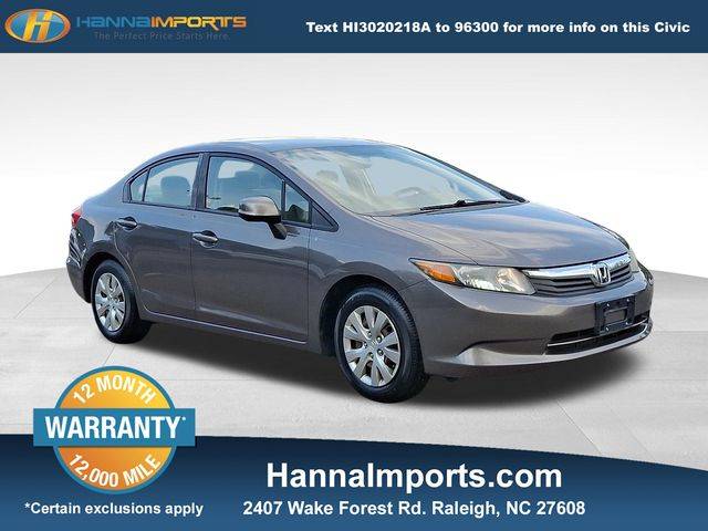 2012 Honda Civic LX — Sedan — 63,281 mi — Raleigh, NC