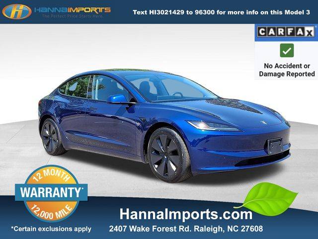 2024 Tesla Model 3 Long Range — Sedan — 7,005 mi — Raleigh, NC