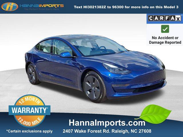 2022 Tesla Model 3 Long Range — Sedan — 37,602 mi — Raleigh, NC