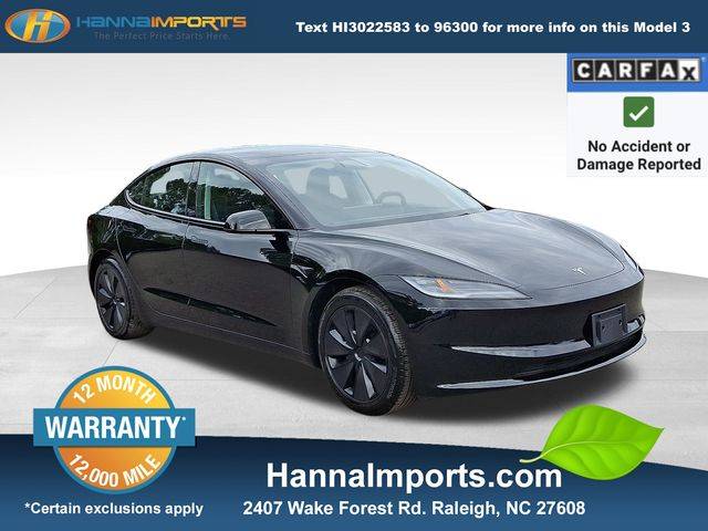 2025 Tesla Model 3 Long Range — Sedan — 403 mi — Raleigh, NC