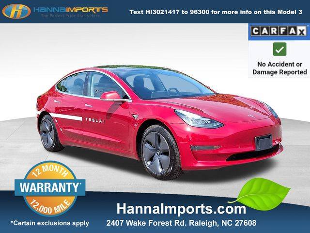 2020 Tesla Model 3 Standard Range Plus — Sedan — 57,545 mi — Raleigh, NC