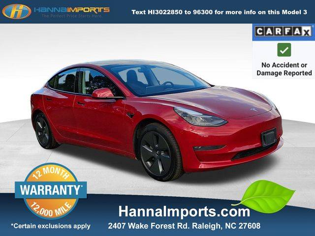 2022 Tesla Model 3 Long Range — Sedan — 44,744 mi — Raleigh, NC