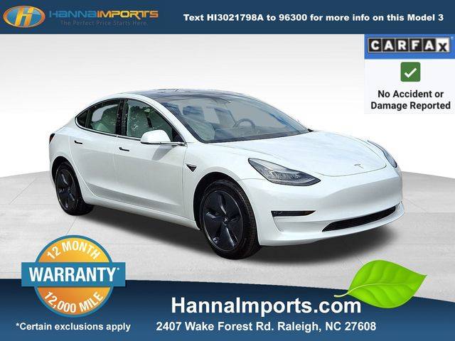 2019 Tesla Model 3 Standard Range Plus — Sedan — 59,054 mi — Raleigh, NC