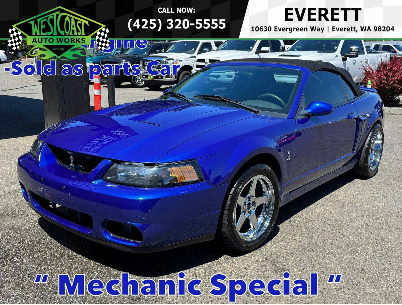 2003 Ford Mustang SVT Cobra — Convertible — 42,759 mi — Everett, WA