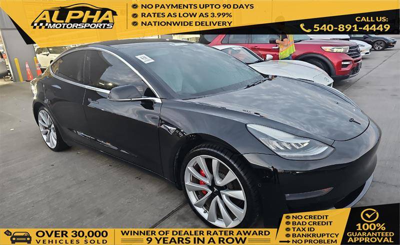 2019 Tesla Model 3 Performance — Sedan — 116,680 mi — Fredricksburg, VA