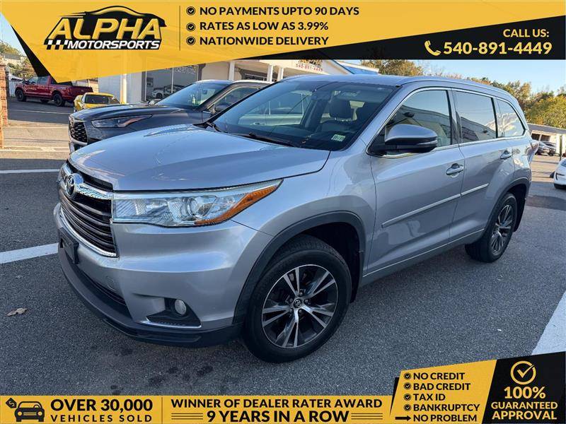 2016 Toyota Highlander XLE — SUV — 73,040 mi — Fredricksburg, VA