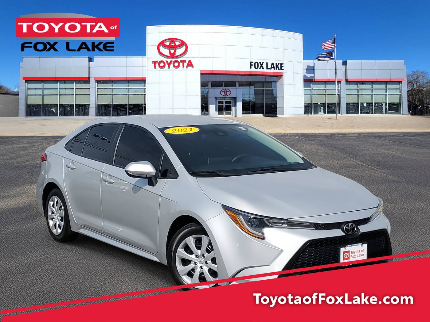 2021 Toyota Corolla LE — Sedan — 75,928 mi — Fox Lake, IL