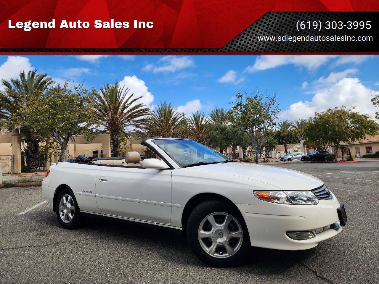 2003 Toyota Camry Solara SLE V6 — Convertible — 147,000 mi — Lemon Grove, CA