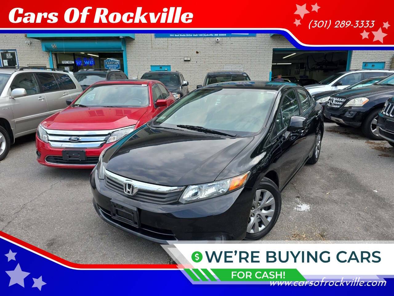 2012 Honda Civic LX — Sedan — 139,057 mi — Rockville, MD