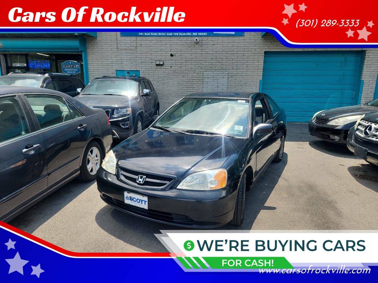 2002 Honda Civic LX — Coupe — 154,804 mi — Rockville, MD