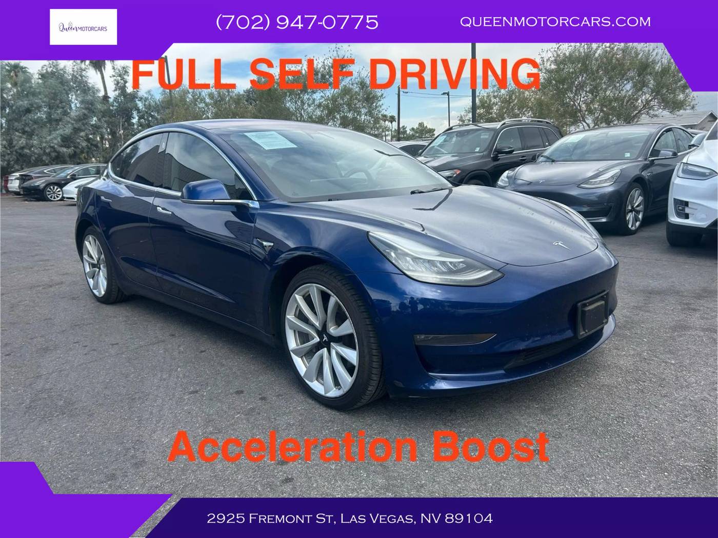 2018 Tesla Model 3 Long Range — Sedan — 88,839 mi — Las Vegas, NV