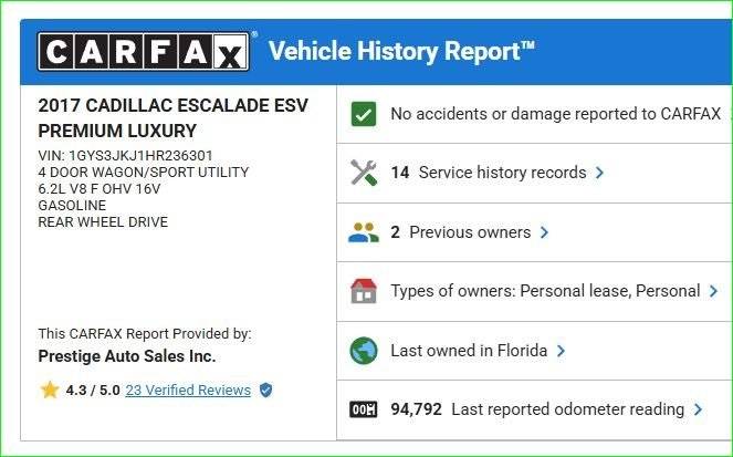 2017 Cadillac Escalade Premium Luxury — SUV — 95,055 mi — Ocala, FL