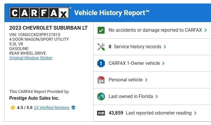 2023 Chevrolet Suburban LT — SUV — 43,859 mi — Ocala, FL
