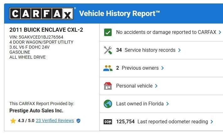 2011 Buick Enclave CXL-2 — SUV — 125,744 mi — Ocala, FL
