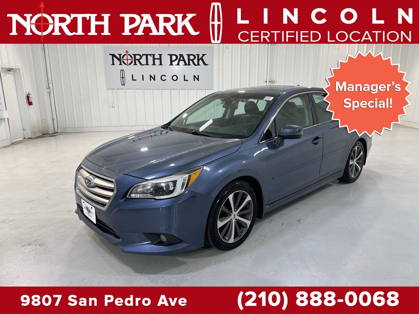 2017 Subaru Legacy 2.5i Limited — Sedan — 71,038 mi — San Antonio, TX