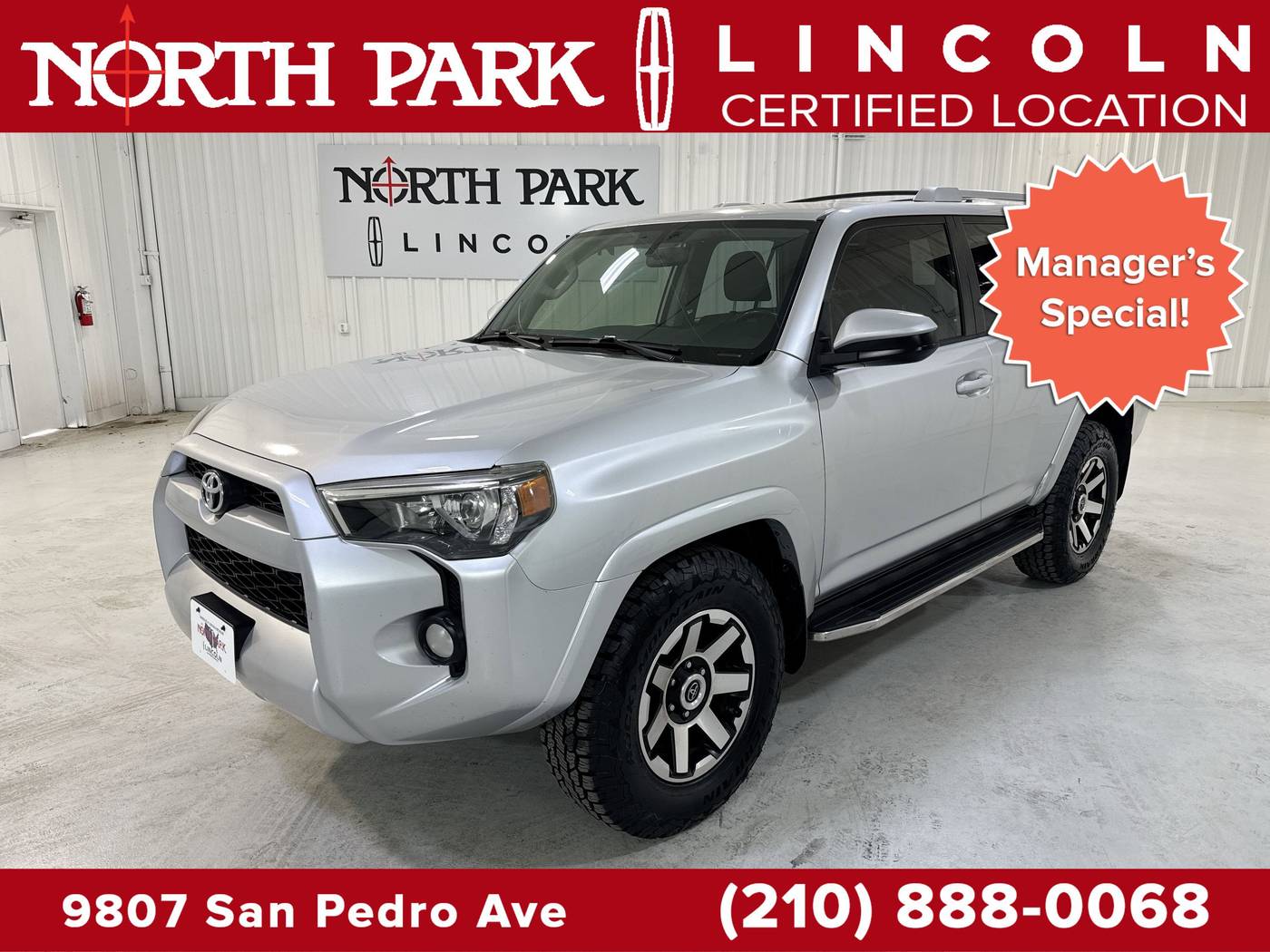 2016 Toyota 4Runner SR5 — SUV — 156,691 mi — San Antonio, TX