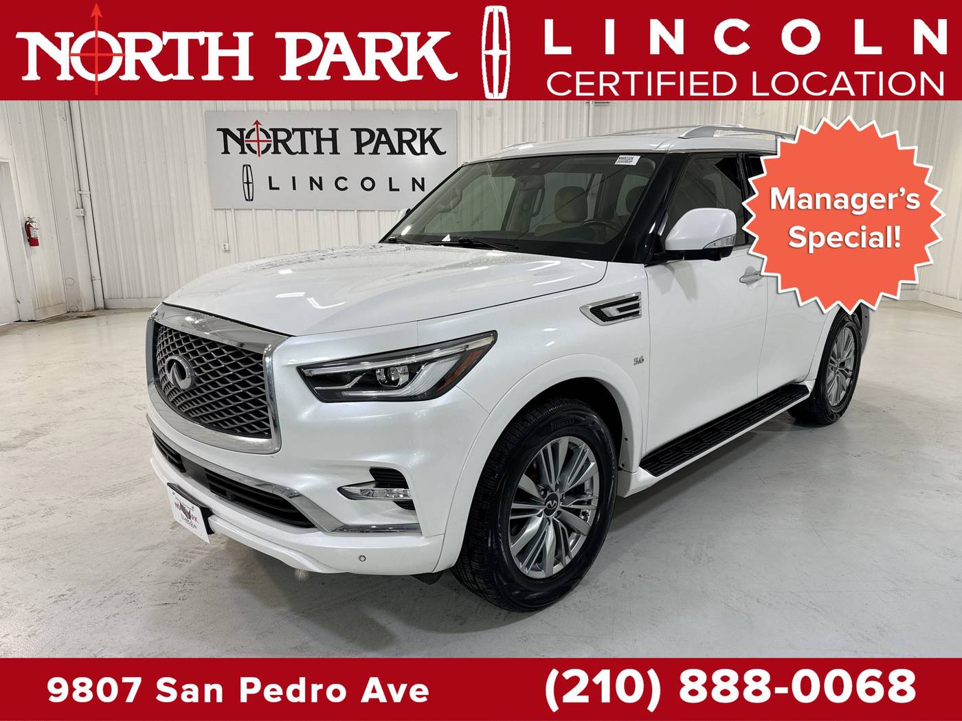 2019 INFINITI QX80 LUXE — SUV — 93,632 mi — San Antonio, TX