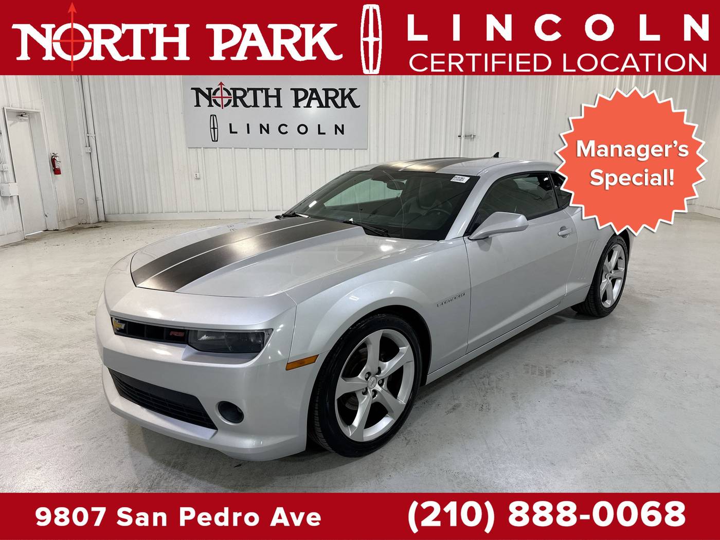 2015 Chevrolet Camaro 2LT — Coupe — 113,146 mi — San Antonio, TX