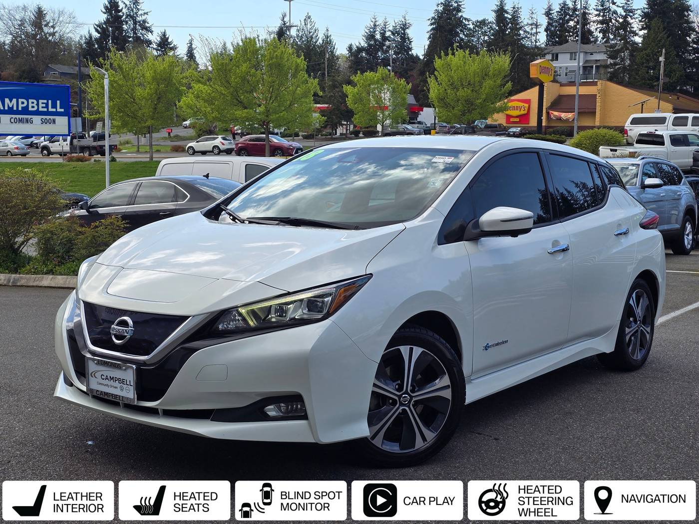2018 Nissan LEAF SL — Hatchback — 92,374 mi — Edmonds, WA