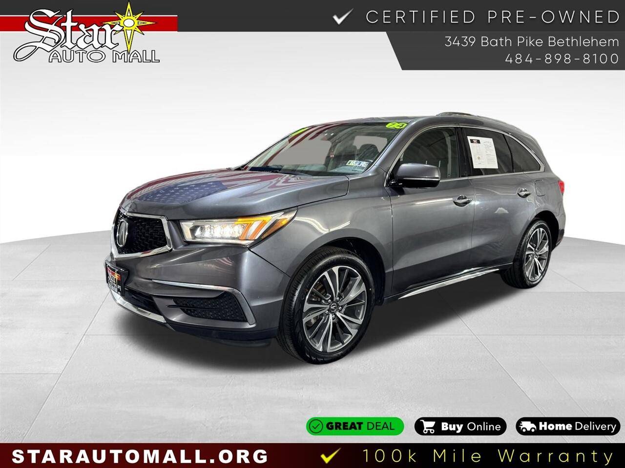 2019 Acura MDX Technology with Entertainment Package — SUV — 73,756 mi — Bethlehem, PA