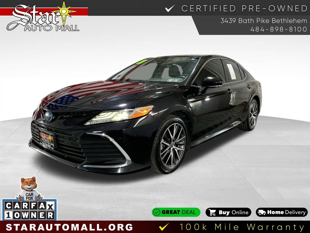 2021 Toyota Camry Hybrid XLE — Sedan — 100,630 mi — Bethlehem, PA