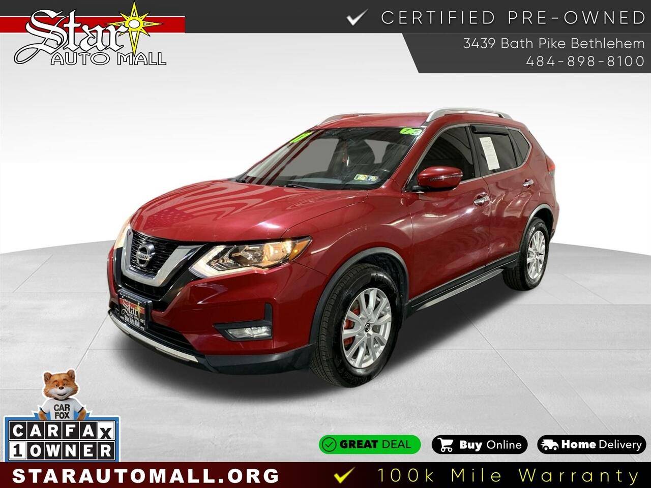 2017 Nissan Rogue SV — SUV — 75,027 mi — Bethlehem, PA