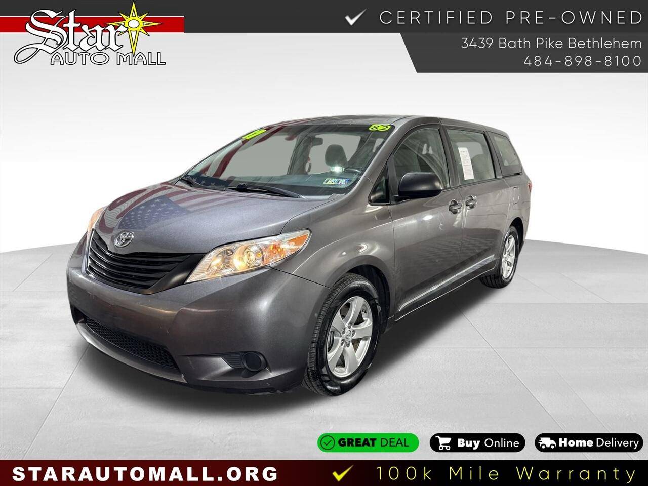 2017 Toyota Sienna L — Minivan — 81,613 mi — Bethlehem, PA