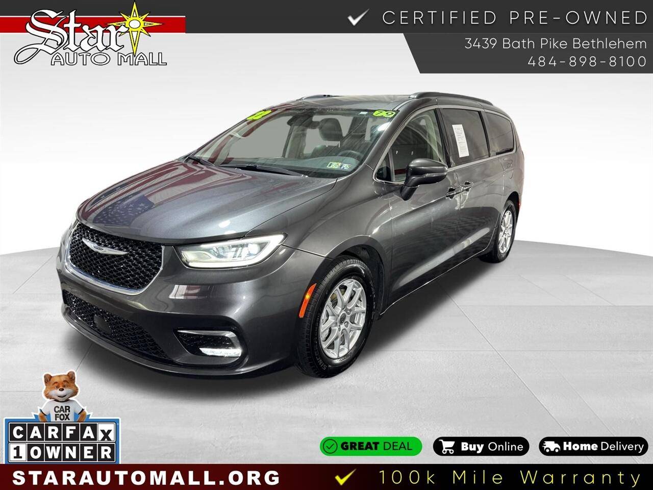 2022 Chrysler Pacifica Touring L — Minivan — 78,779 mi — Bethlehem, PA